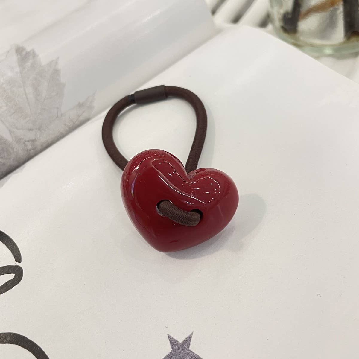 CWAHA5113_RED HEART SWEET RETRO HAIR BAND CUTE HAIRPIN