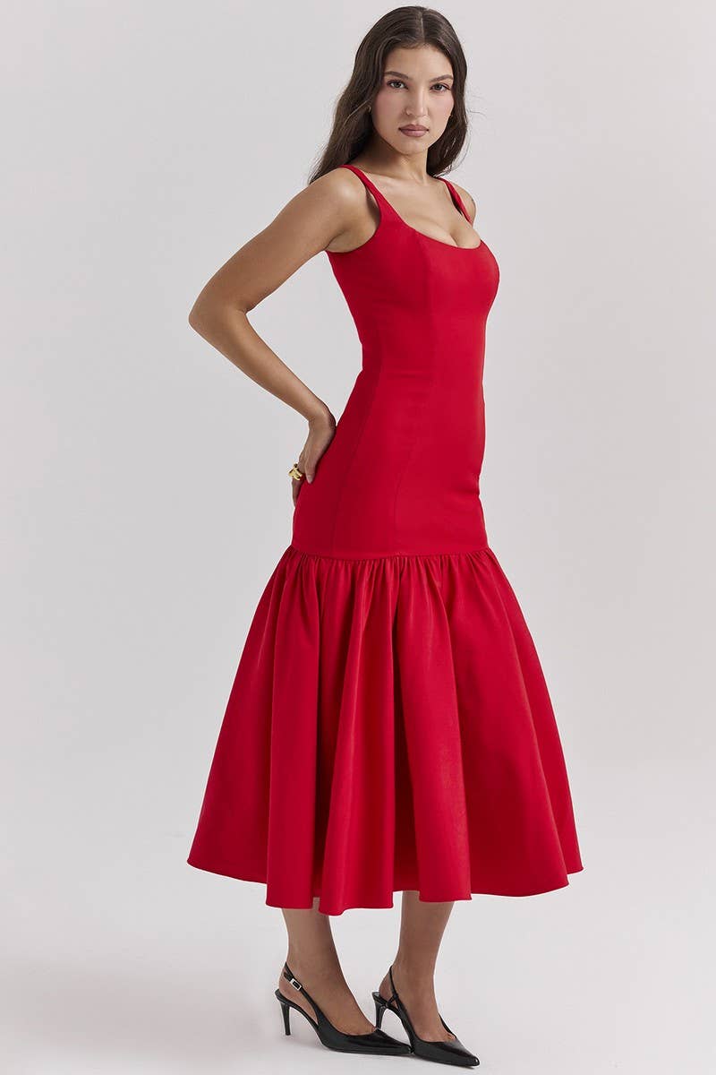 CWDMD5558_LOOSE FIT SPAGHETTI STRAP BACKLESS MAXI DRESS
