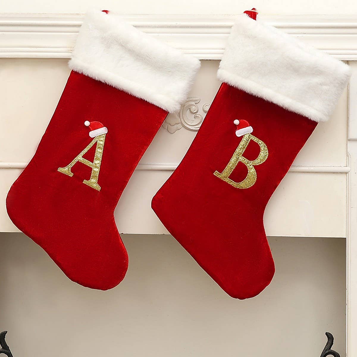 CWMM9401_CHRISTMAS TREE LETTER STOCKING DECORATION CHARM
