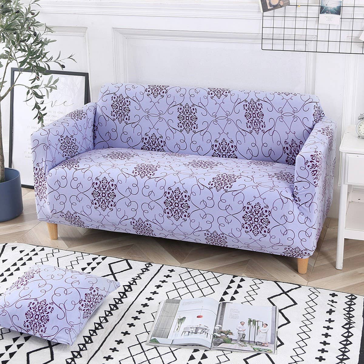 Milk Silk Sofa Cover, Stretch & Full Wrap