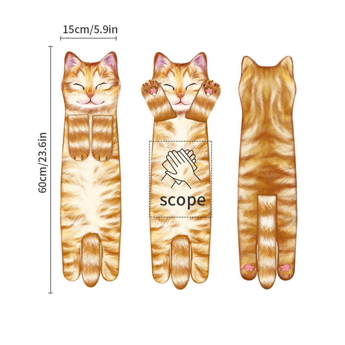 CWMM8328_CARTOON ANIMAL HANGABLE DOUBLE LAYER KITCHEN RAG