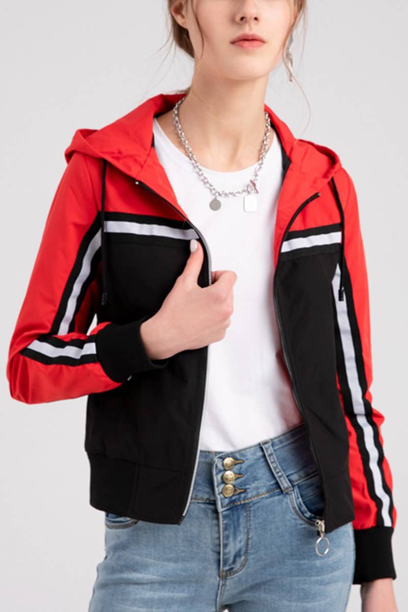 COLOR MATCH FASHION CASUAL WOMEN'S JACKET