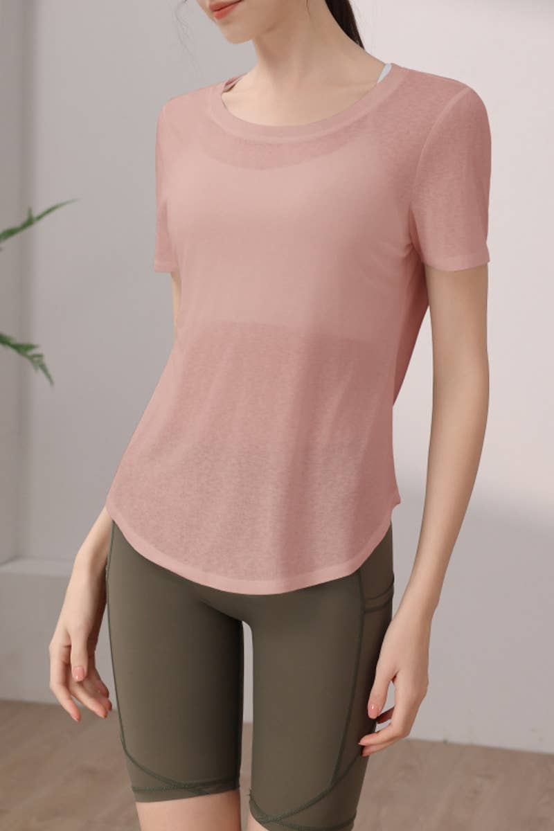 CWTTSL0371_NEW TENCEL SNOWFLAKE BACK SPORTS TOP