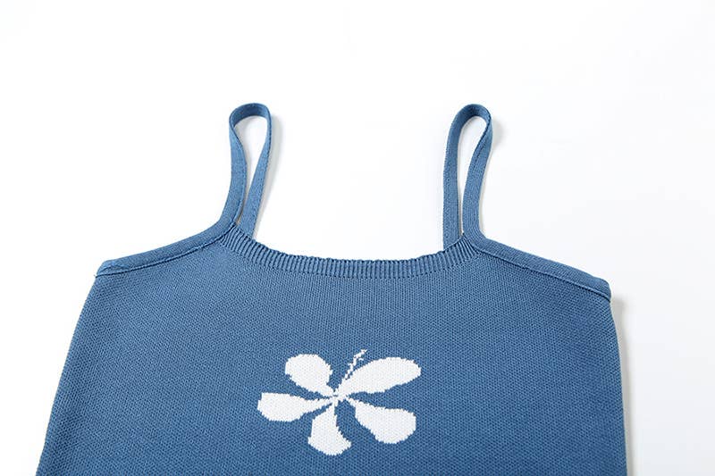 Comfy Sexy Floral Knit Crop Cami Top