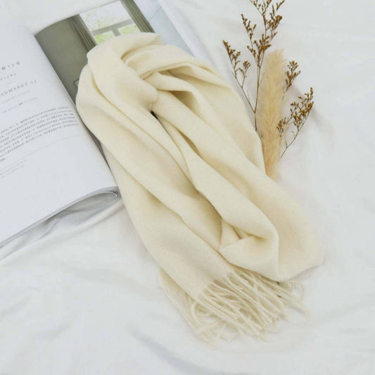 100% Wool Solid Scarf – Elegant Unisex Spring Wrap_CWASC1093