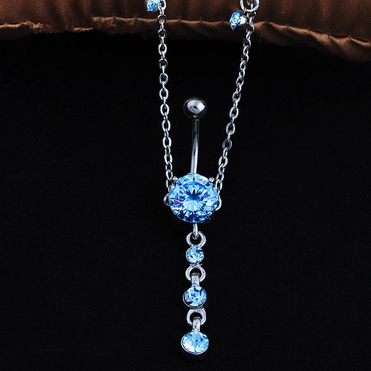CZ Tassel Adjustable Waist Chain Body Jewelry
