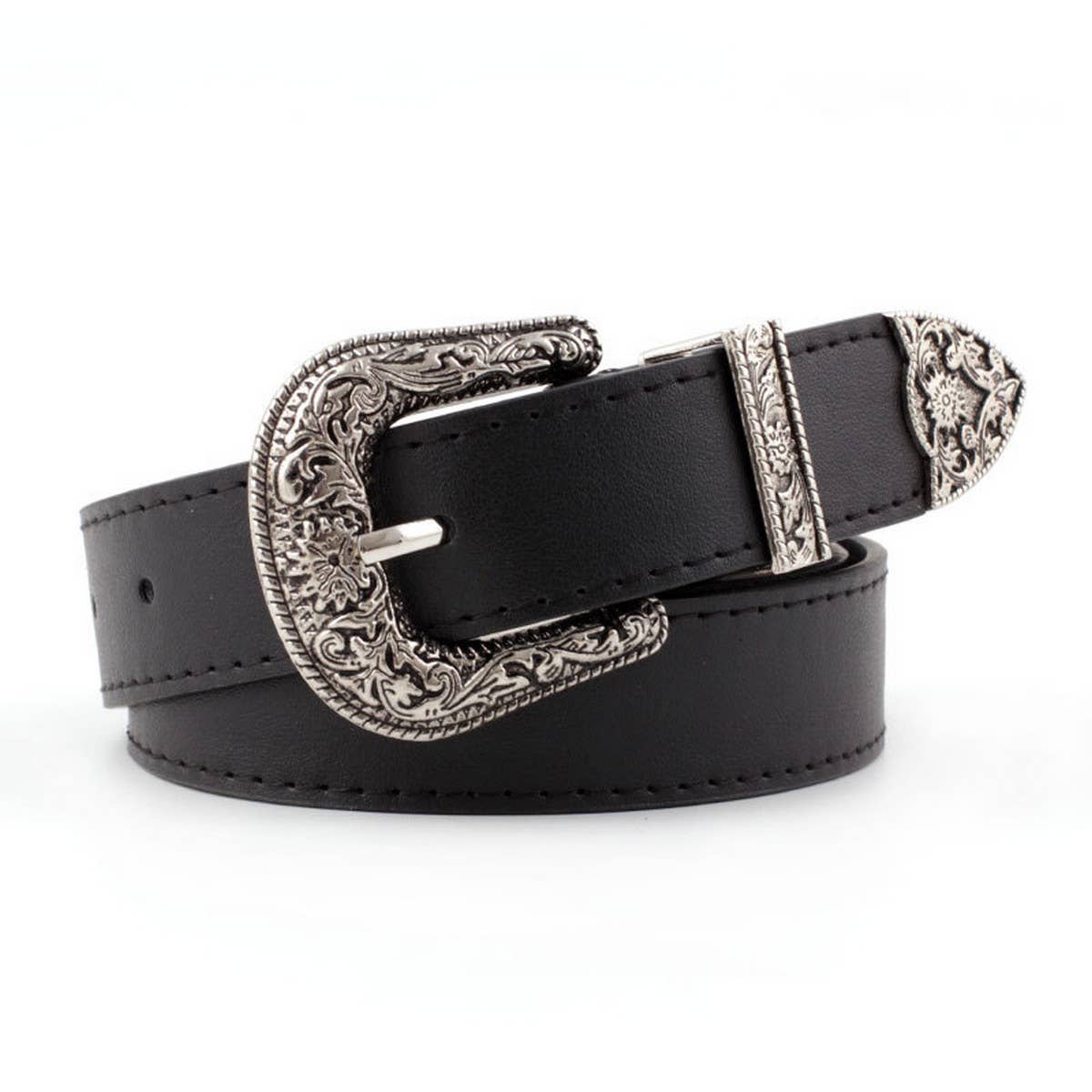 CWABE0872_VINTAGE CARVED CASUAL BELT
