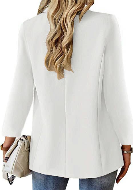 CASUAL LAPEL SLIM-FIT ONE-BUTTON SUIT JACKET