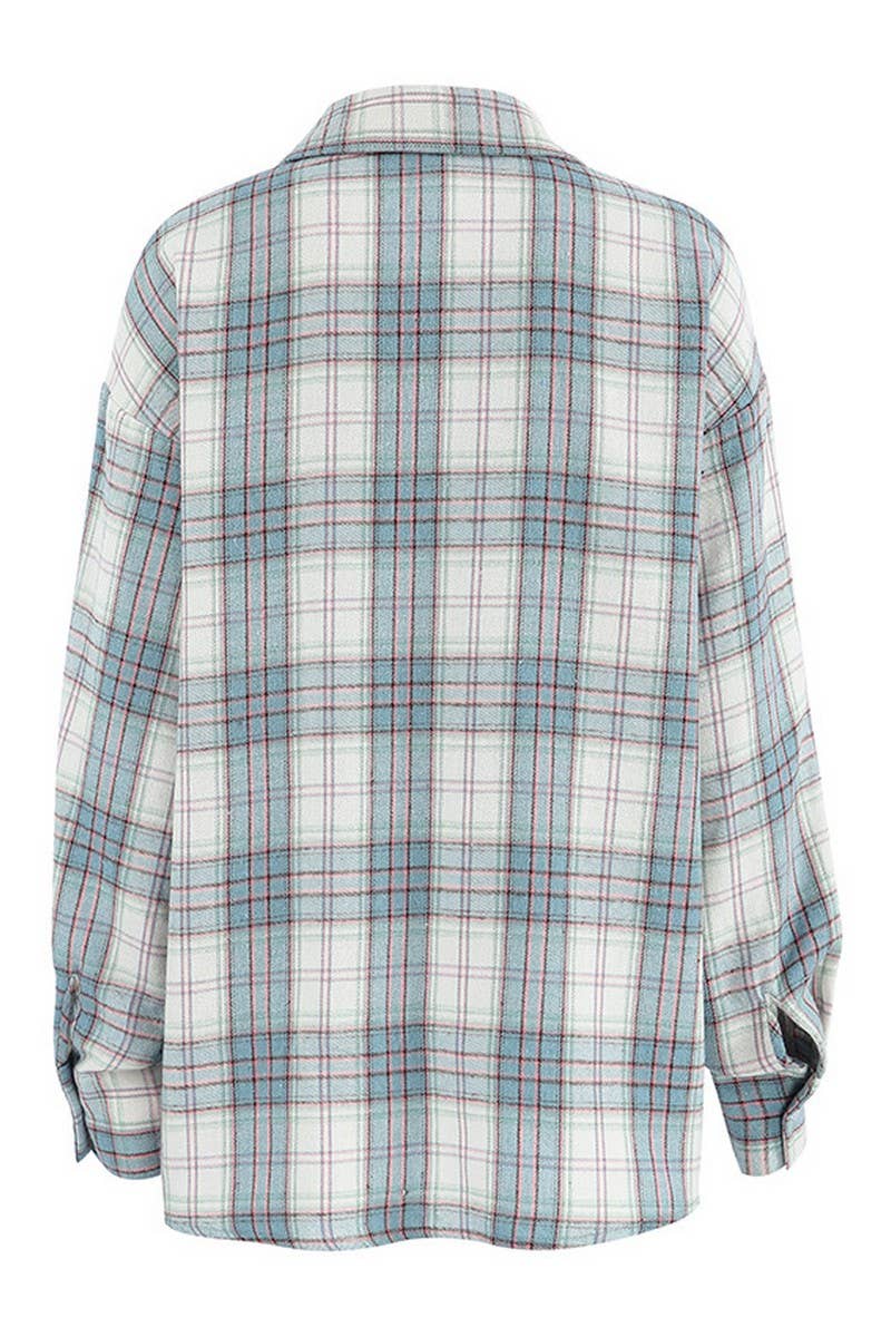 CWTSTL2599_PLAID LOOSE CASUAL LONG SLEEVE SHIRT TOP