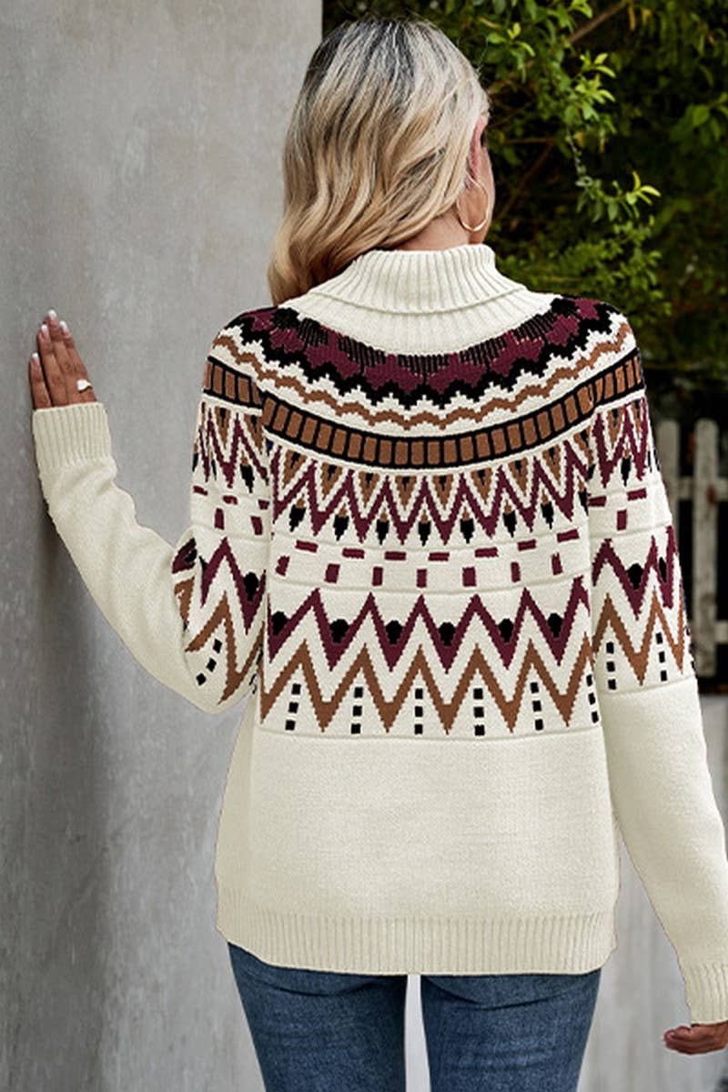 CWOSWL1941_Turtle Neck Long Sleeve Pullover Sweater