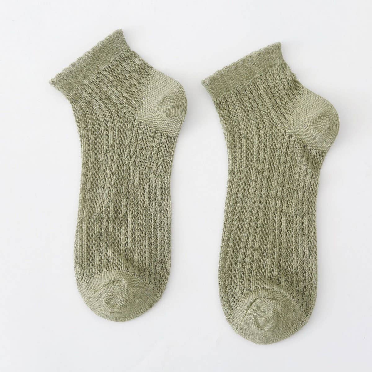 WOMEN'S SOLID COLOR MESH BREATHABLE SOCKS