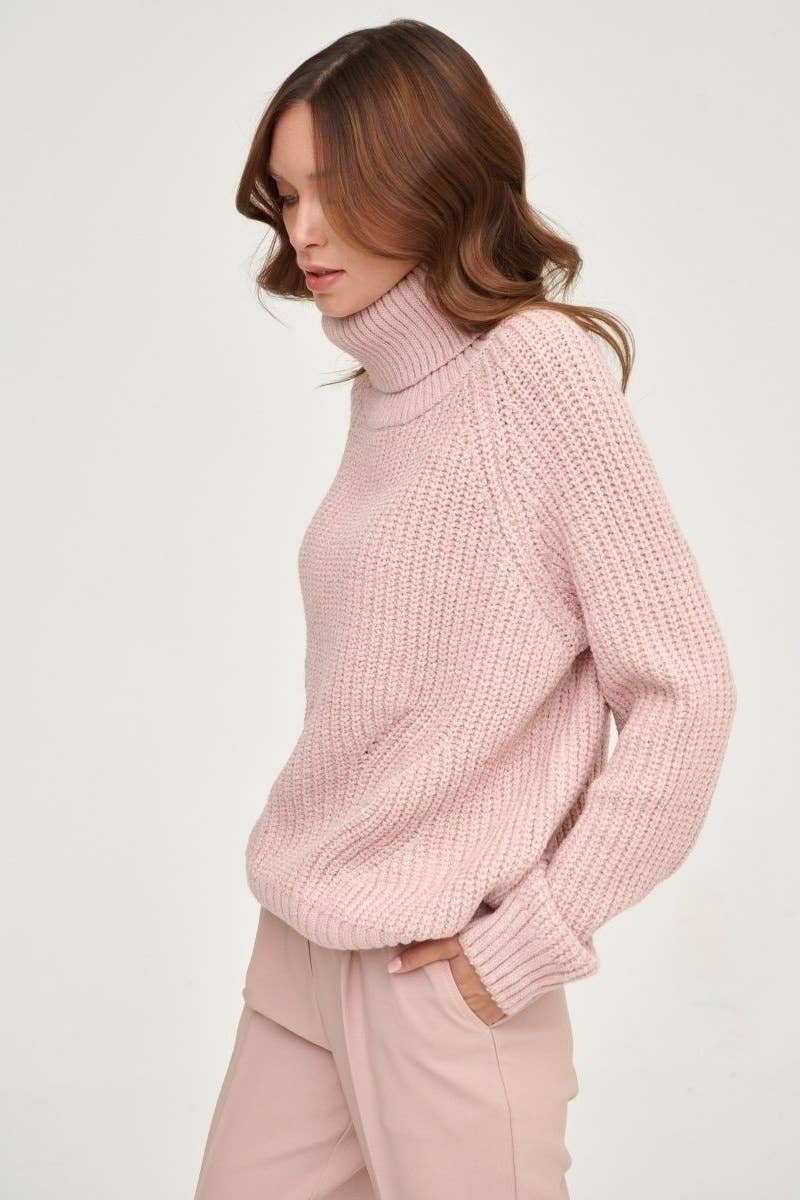 CWOSWL6642_KNIT SWEATER WITH THICK TURTLENECK LONG SLEEVES