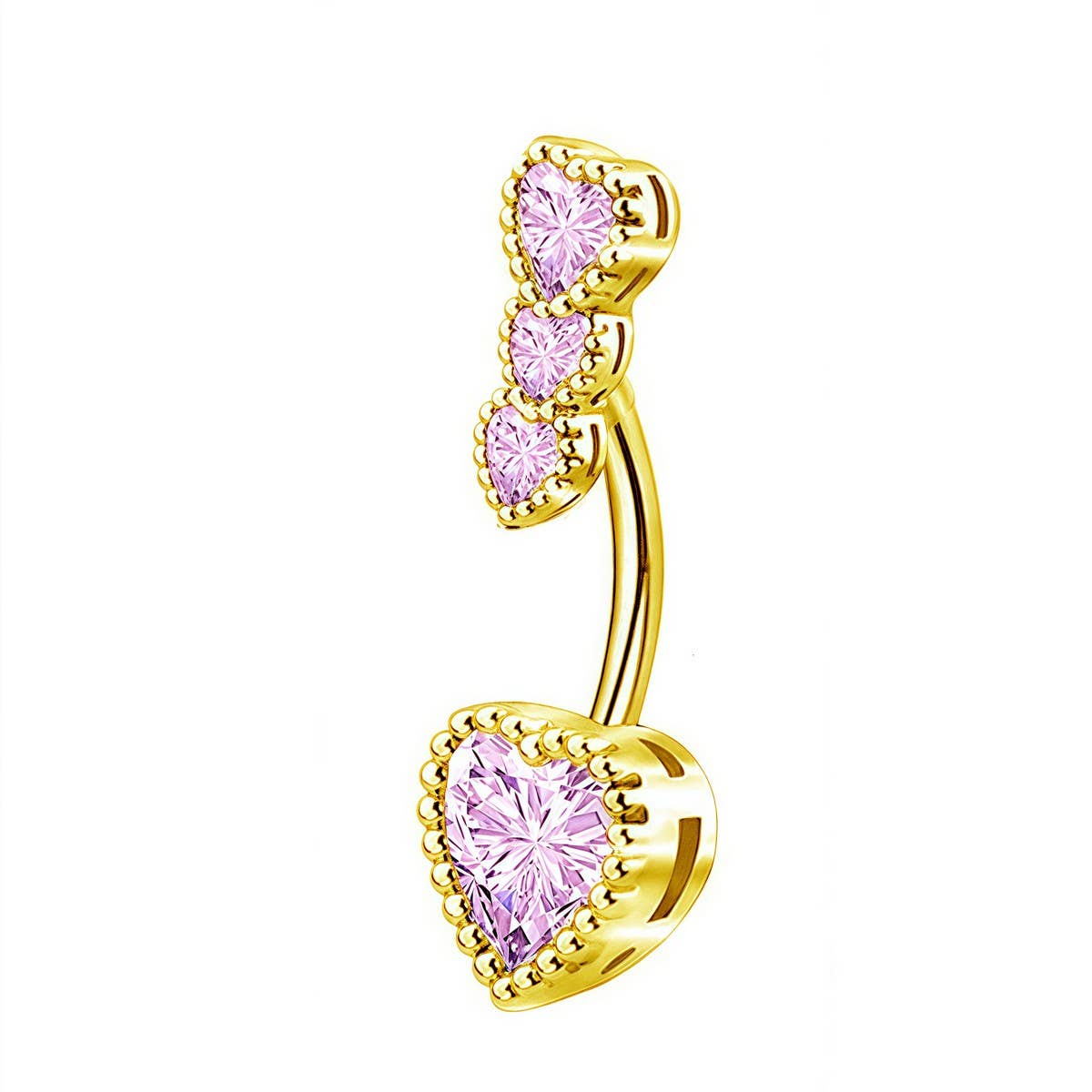 Punk Heart Navel Ring Fashion Body Piercing_CWMM9371