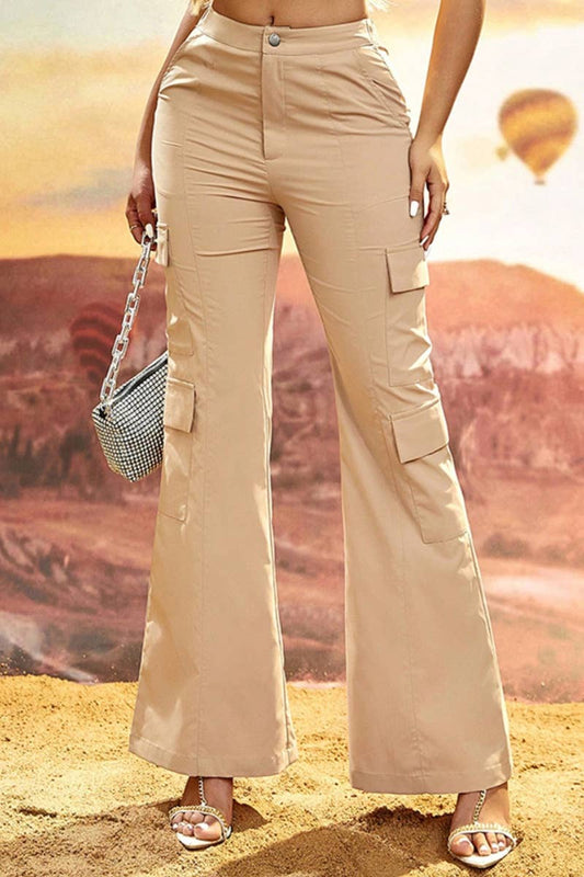 CWBMP0131_SUMMER CASUAL CARGO BELT WIDE LEG PANT LENGTH