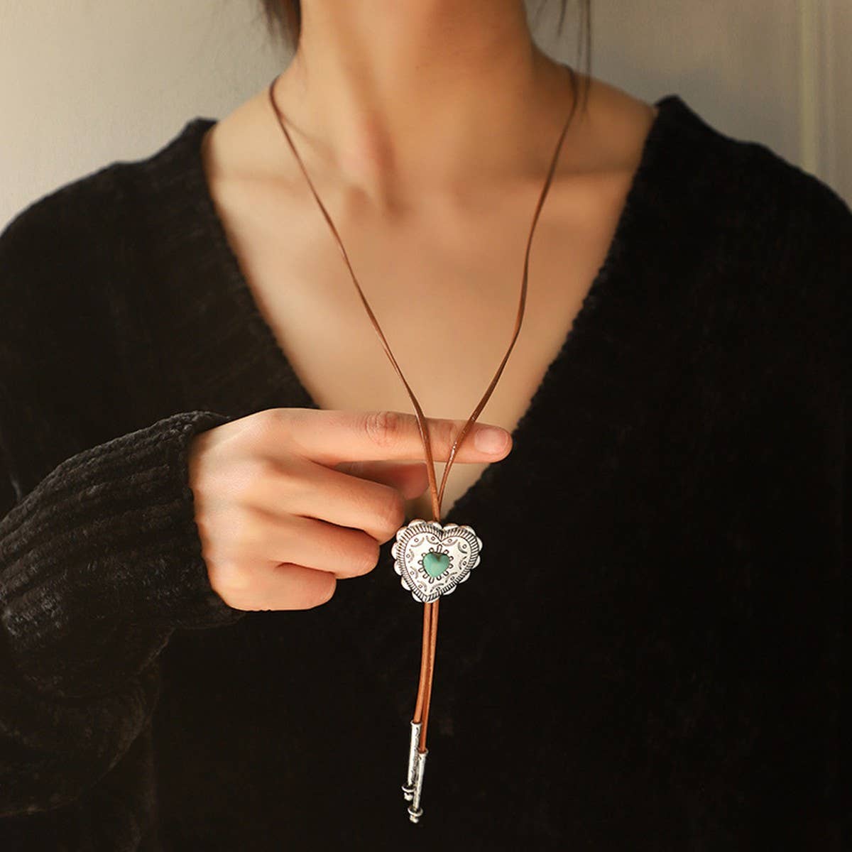 NEW FASHION VINTAGE TURQUOISE CROSS NECKLACE