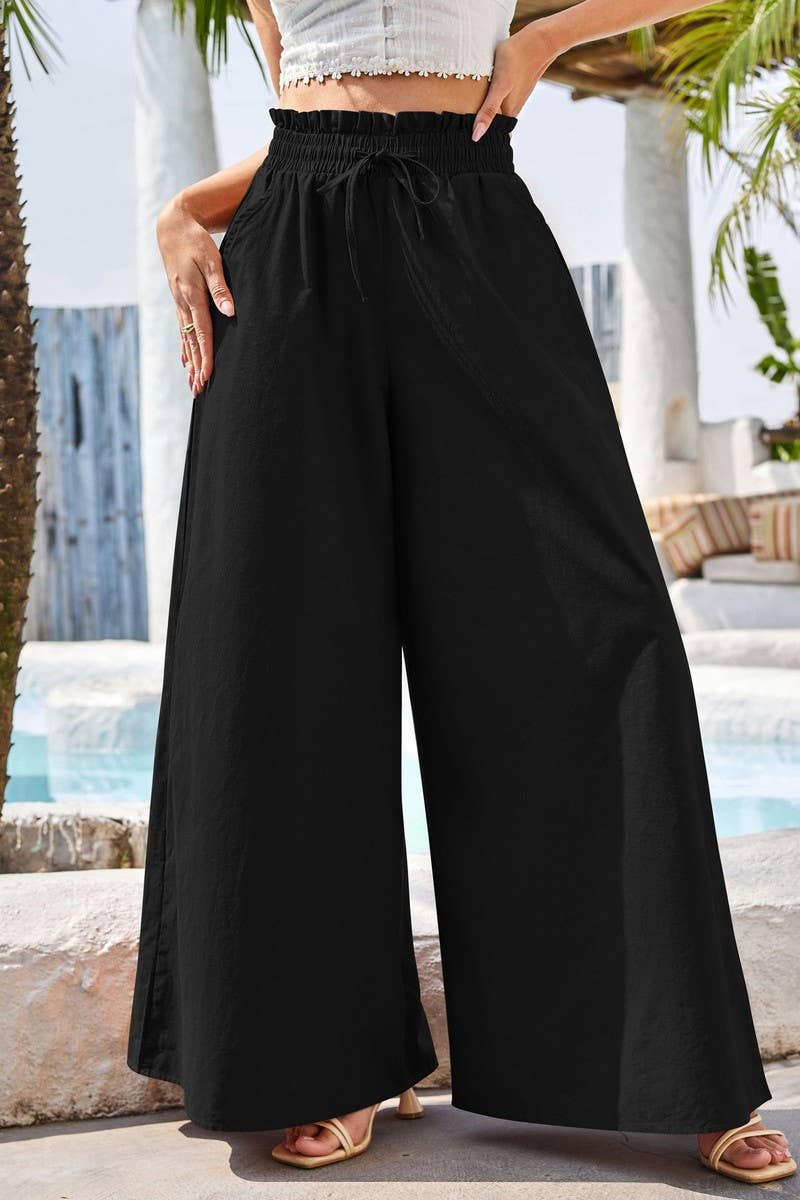 CWBLP1961_HIGH WAIST COTTON LINEN WIDE LEG CULOTTES