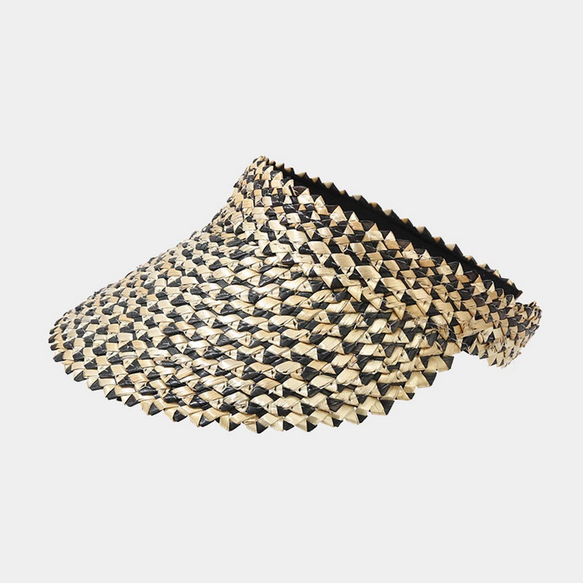 Straw Sun Visor,Summer Ponytail UV Protection Hat_CWAH3282