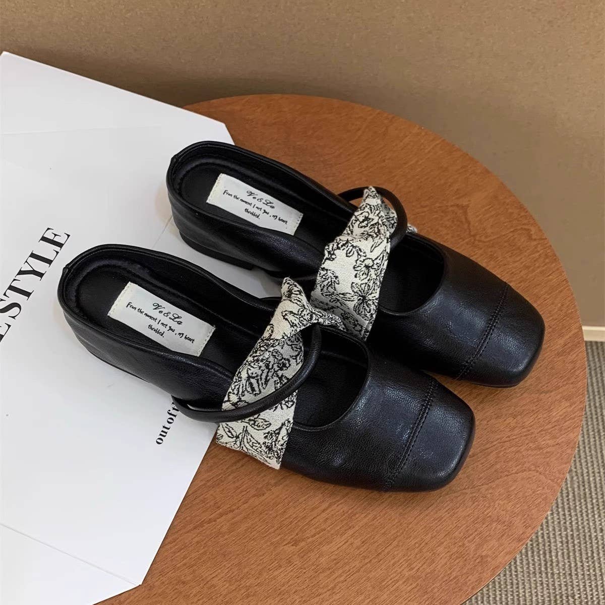 Wedge Heel Mary Jane Mules for Women
