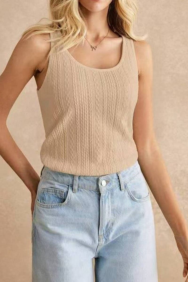 CWTTK1194_SOLID JACQUARD Y2K CROP TANK TOP