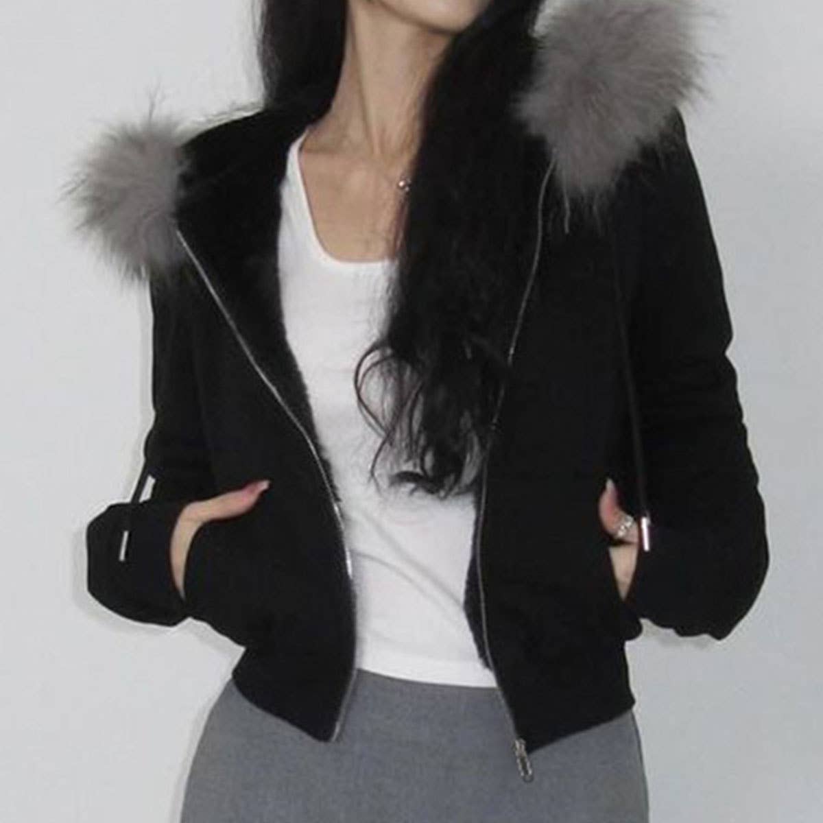 ALL-IN-ONE SLIM-FIT DOUBLE ZIPPER SHORT JACKET