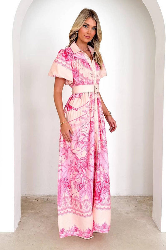 CWSBSS0068_STAND COLLAR RUFFLED TOP HIGH WAIST SKIRT SUIT