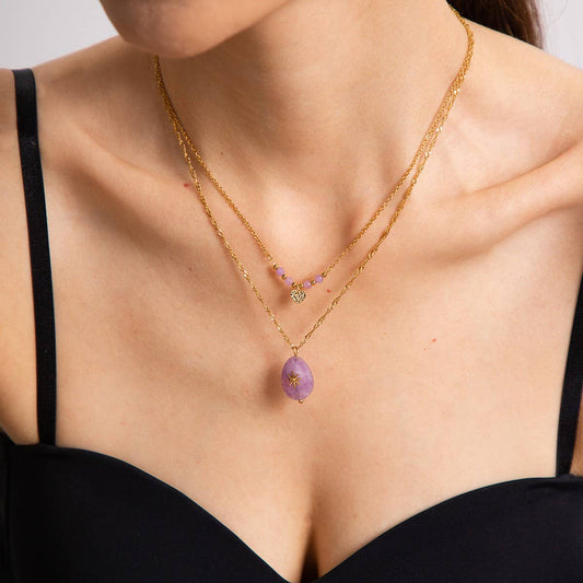 NICHE RETRO DOUBLE-LAYERED CLAVICLE CHAIN_CWAJE1431