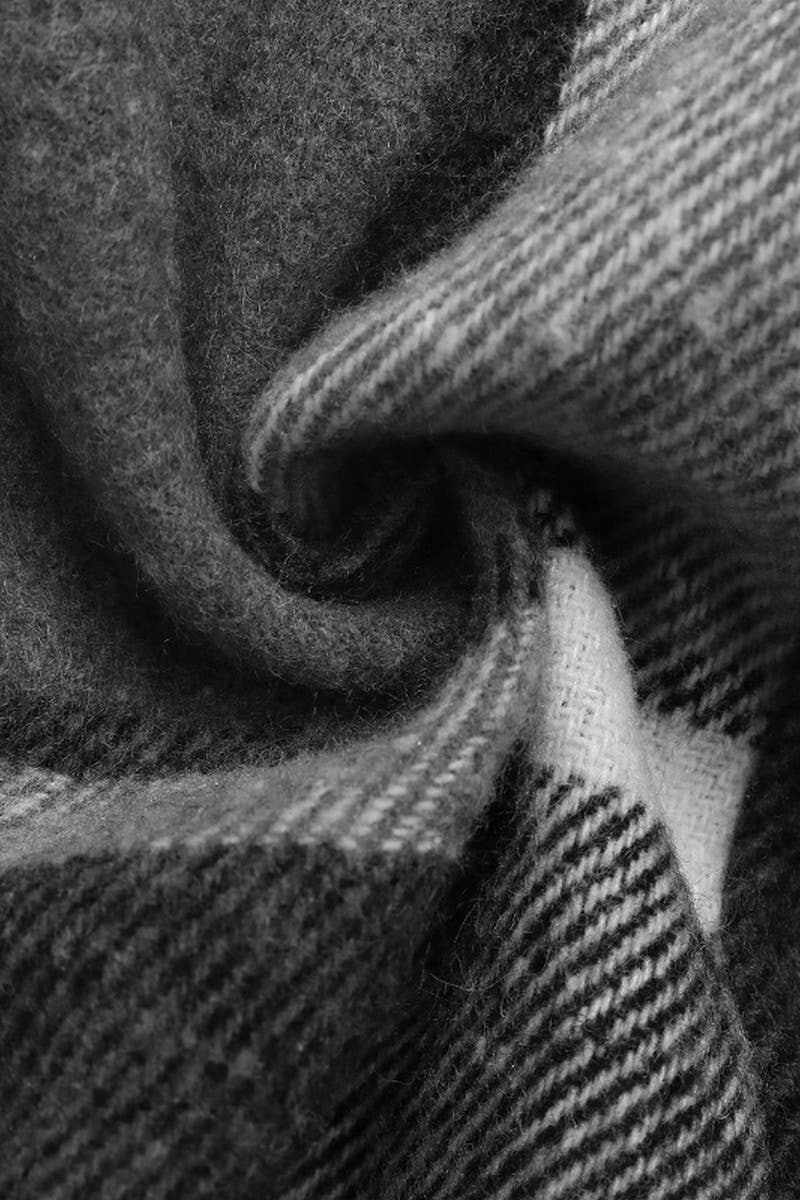 CWOV0570_PLAID TIE WAIST SUIT COLLAR SLEEVELESS LONG VEST