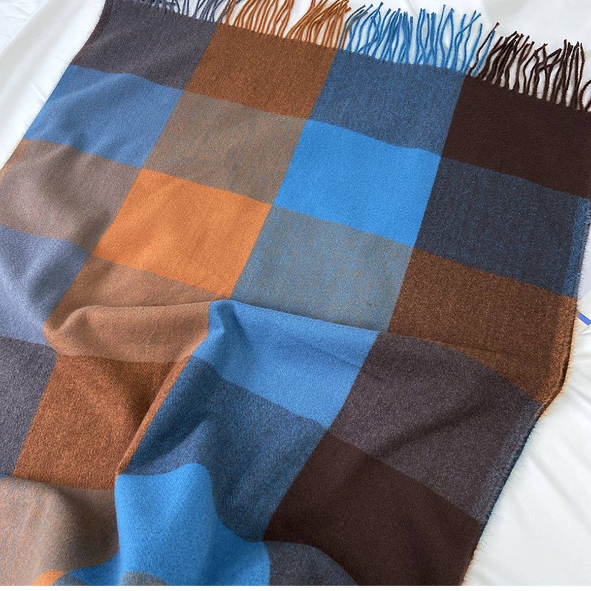 Warm Plaid Scarf Shawl for Women--Soft Winter Wrap