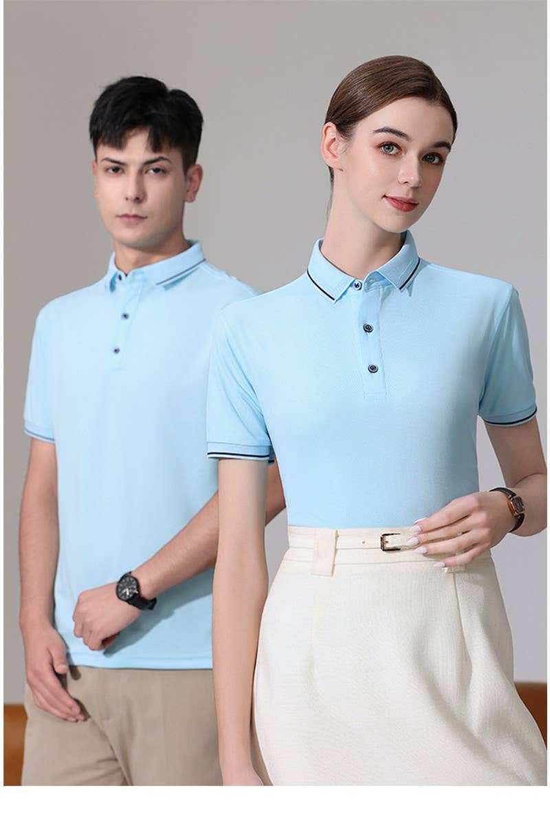 CWTBLS02427_COLLAR WITH CONTRAST TRIM BUSINESS POLO SHIRT