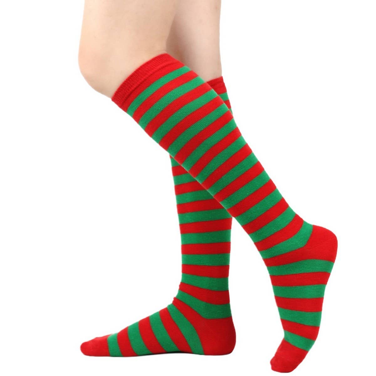 CWMM10073_STRIPED KNEE-HIGH SOCKS FOR CHRISTMAS
