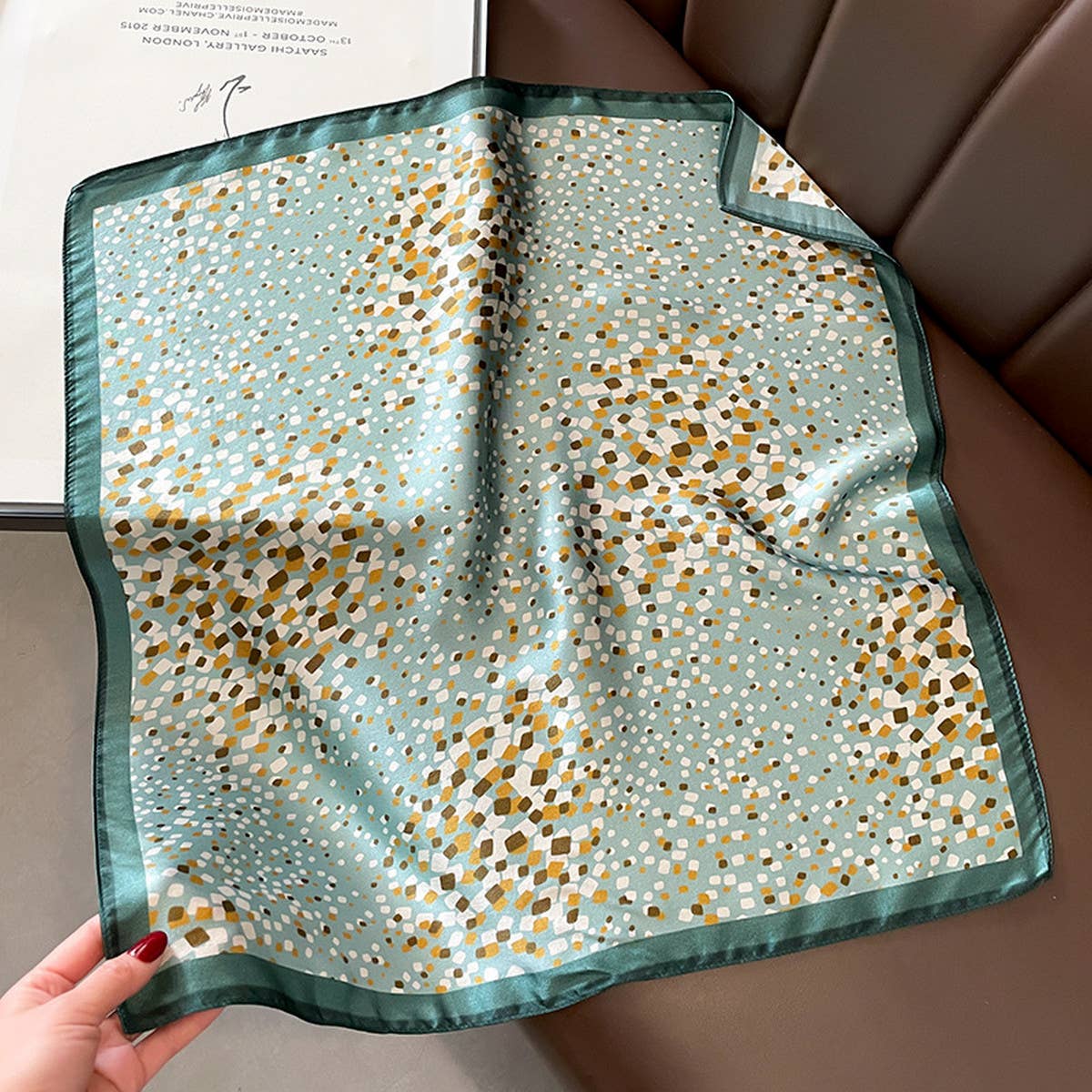 NEW IRREGULAR POLKA DOT SQUARE SCARF