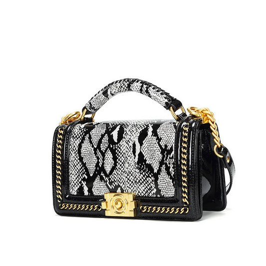NEW SNAKE PATTERN CHAIN BAG HIGH-END TEXTURE BAG_CWAB3627
