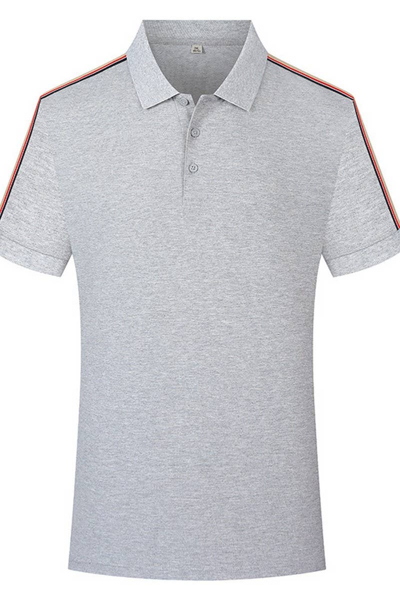 CWTBLS02442_BUTTON-DOWN LAPEL CASUAL POLO SHIRT