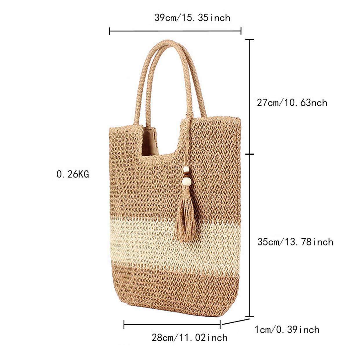 SIMPLE SOLID COLOR PAPER ROPE WOVEN BAG_CWAB4716