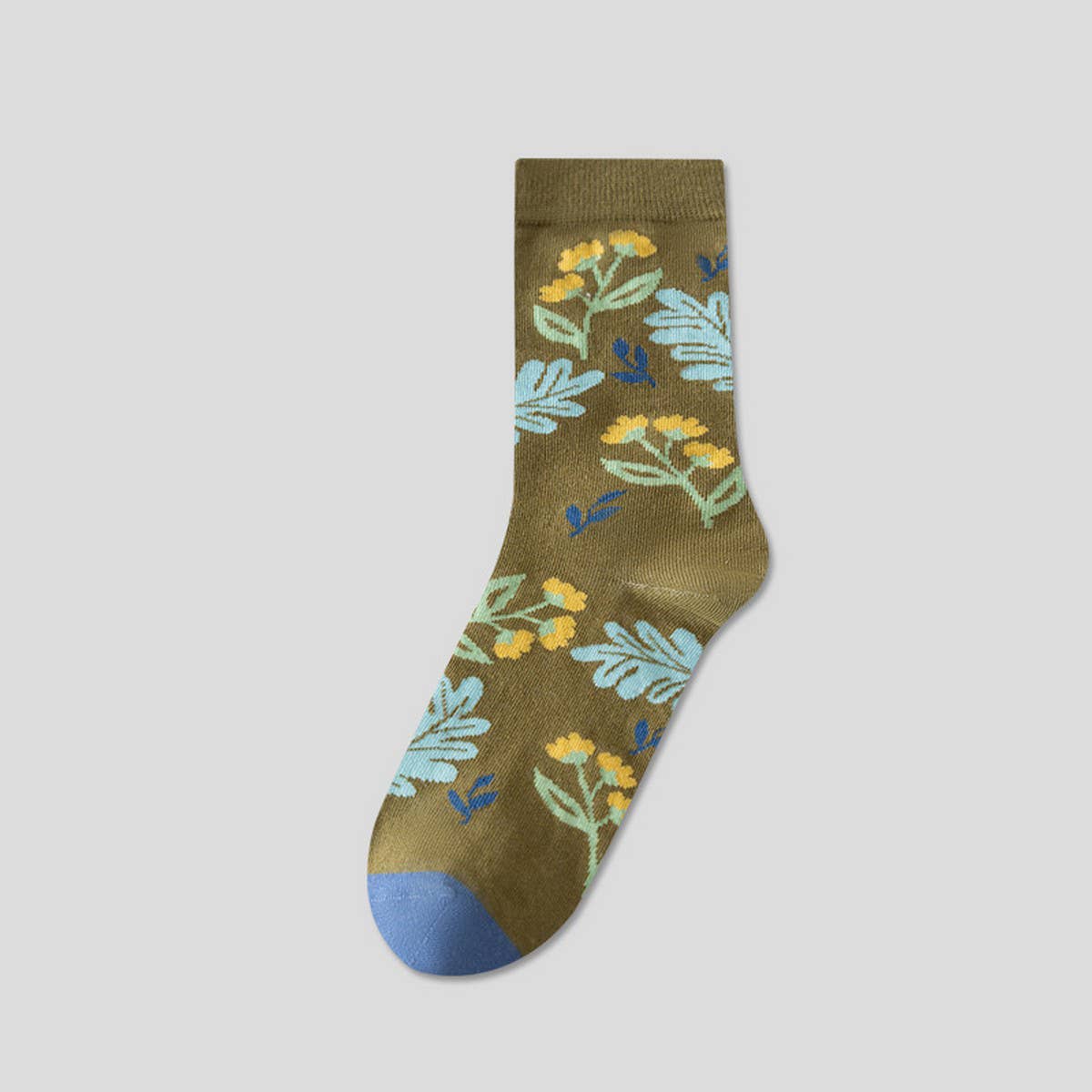CWMS02738_WOMEN AESTHETIC CREW SOCKS VINTAGE ART STYLE