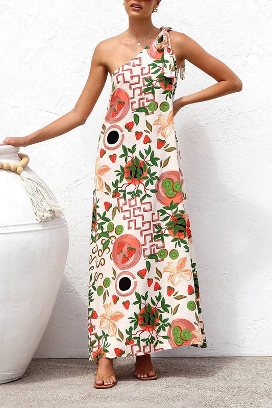 CWDHL1014_SUMMER NEW OFF-SHOULDER TIE ELEGANT DRESS