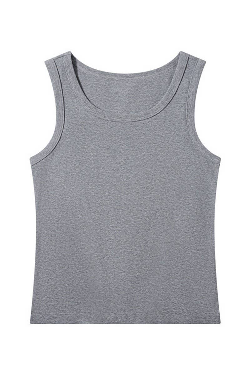 CWTTSL0516_SUMMER SLEEVELESS SLIM FIT SOLID COLOR TOP