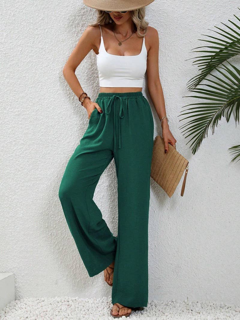 All-in-one floor-length straight leg pants
