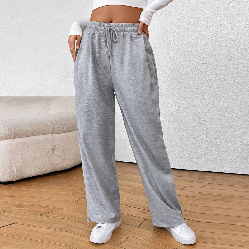 CASUAL DRAWSTRING SWEATPANTS WITH ADJUSTABLE LEG