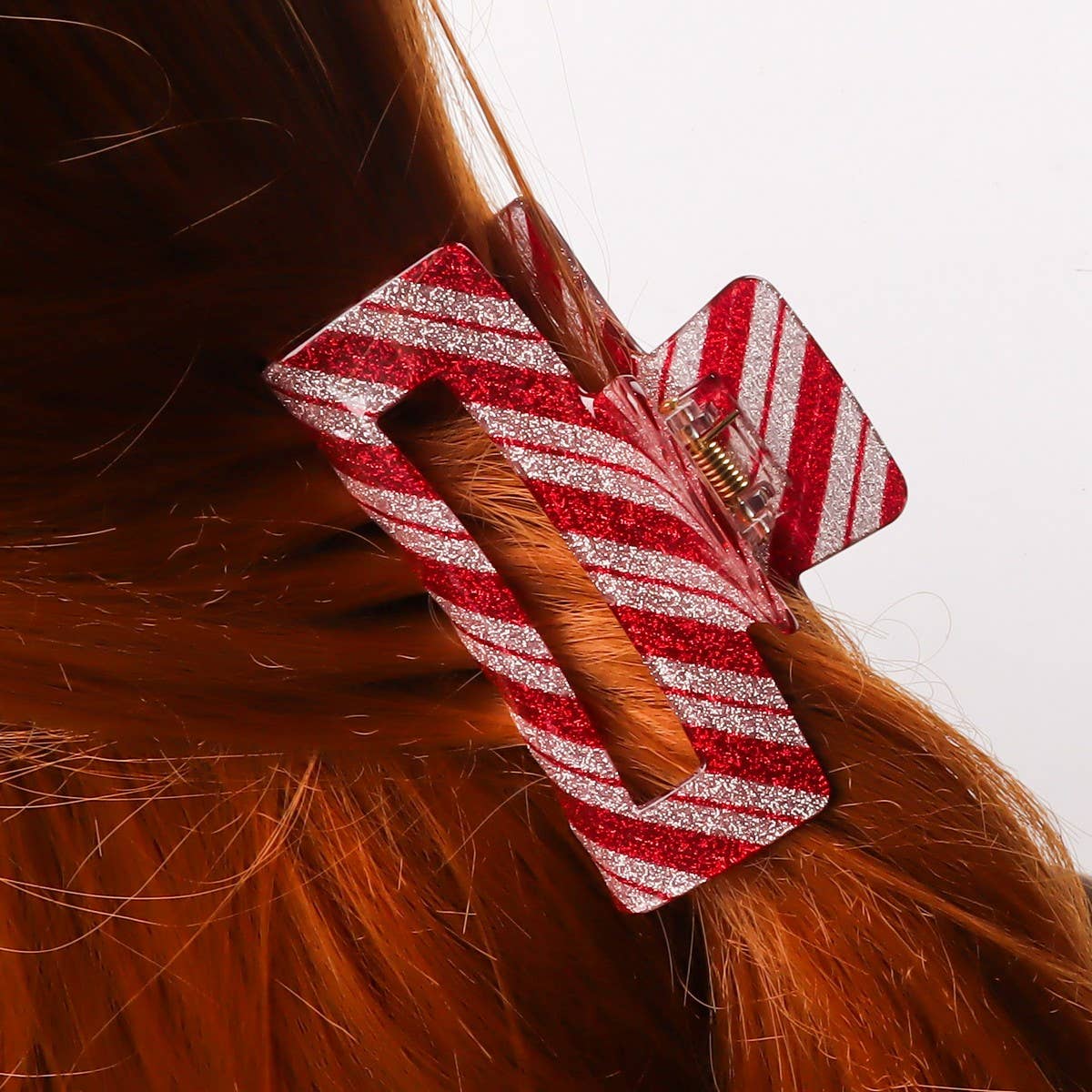 CWAHA1416_TWILL IRREGULAR RECTANGLE HAIR CLAW CLIP