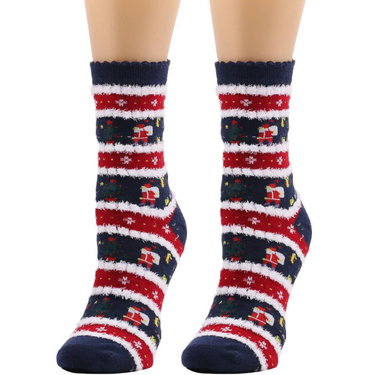 CWMS02687_CHRISTMAS WOMEN KNEE HIGH HOLIDAY SOCKS