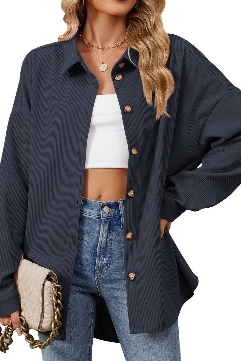 CWOCO0501_NEW COLLAR CASUAL LONG SLEEVED SHIRT JACKET