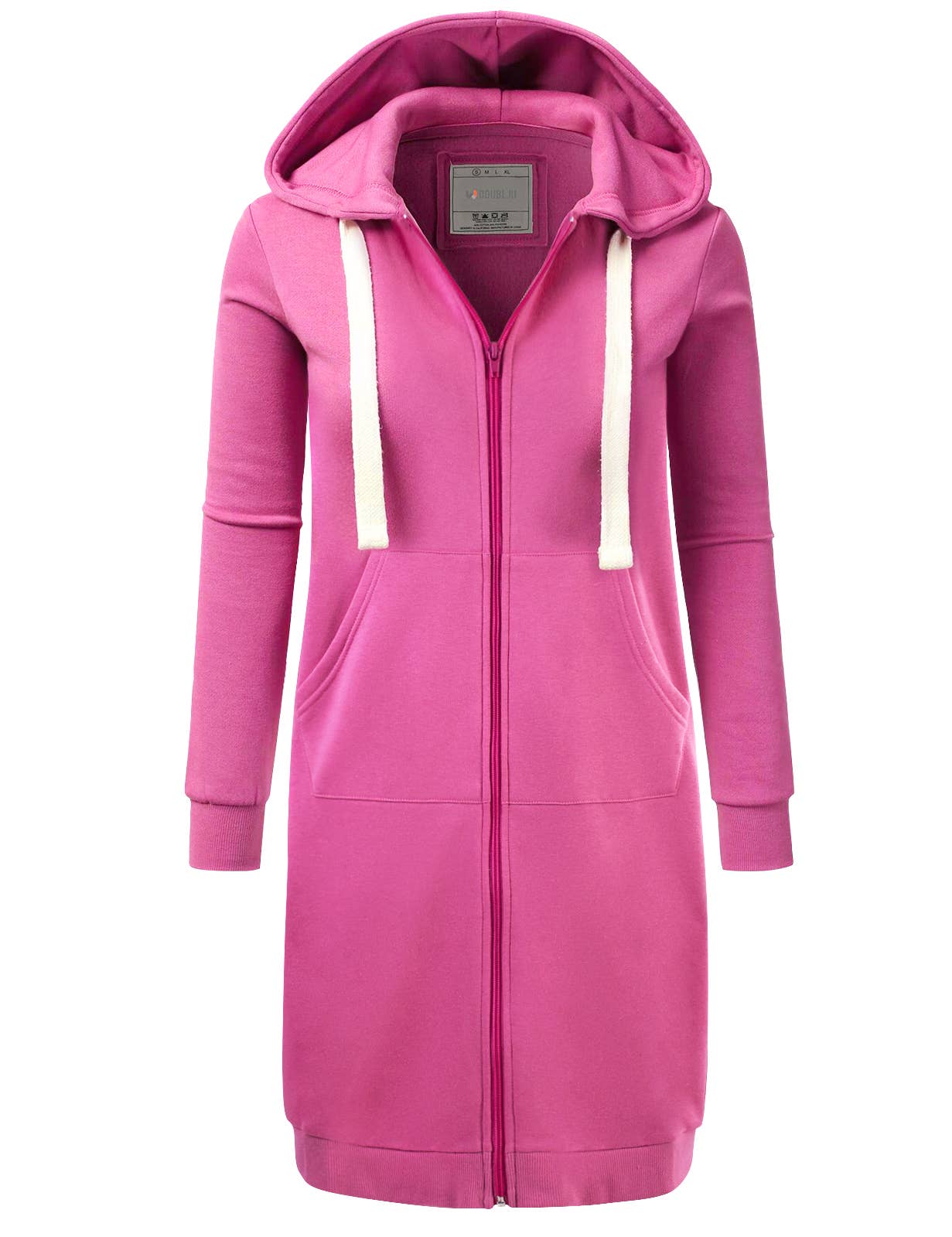 CWOHOL448_Lightweight Thin Zip-Up Hoodie Long Jacket