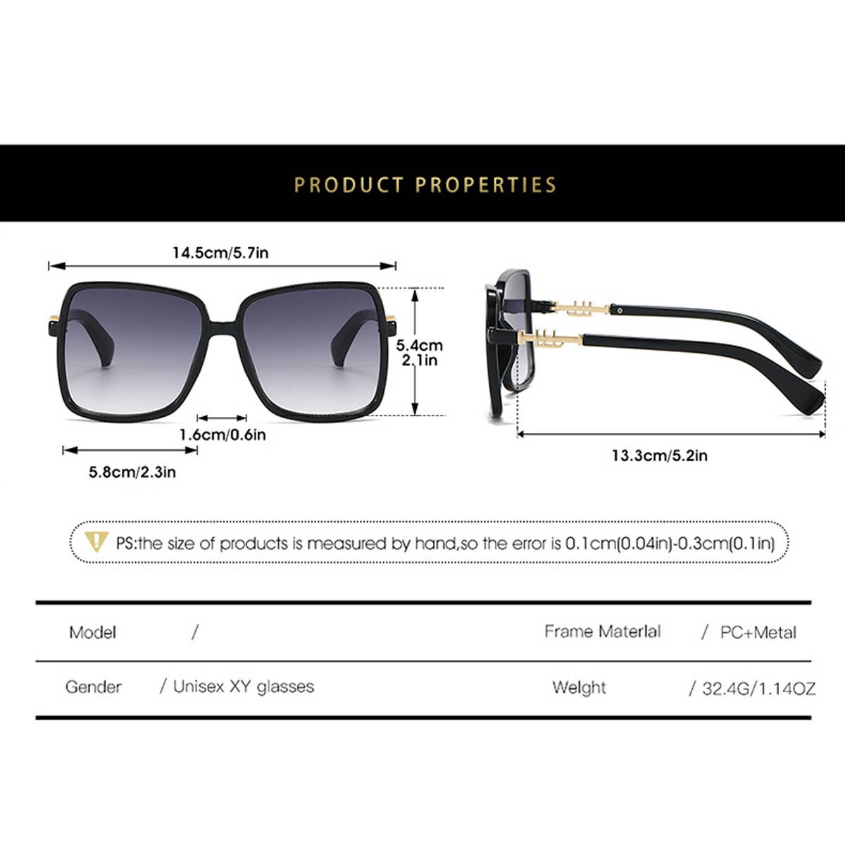 LARGE SQUARE FRAME MULTI-COLOR COLORFUL SUNGLASSES_CWASG0424
