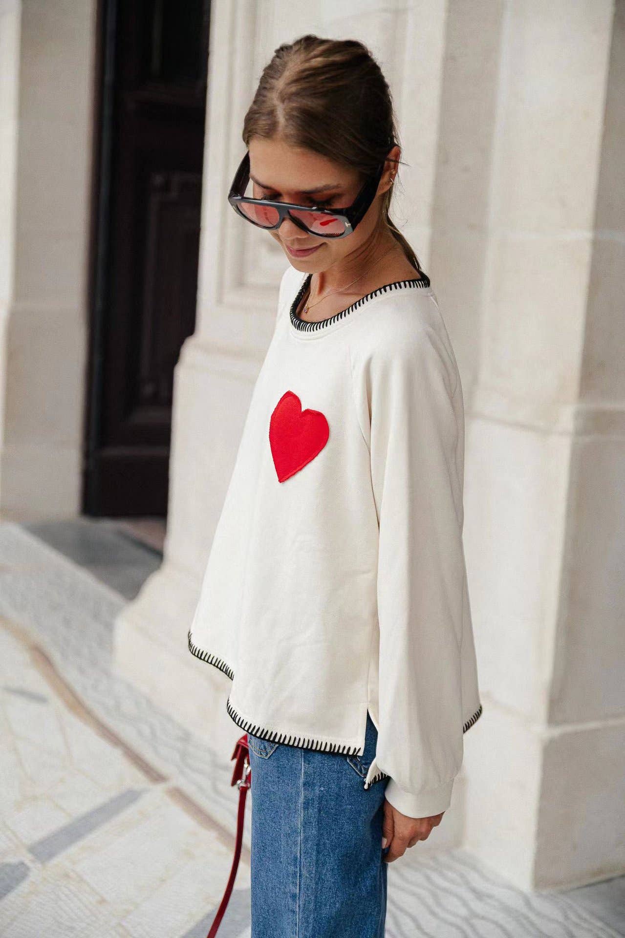 COMFORTABLE LOVE ROUND NECK LONG SLEEVE HOODIE