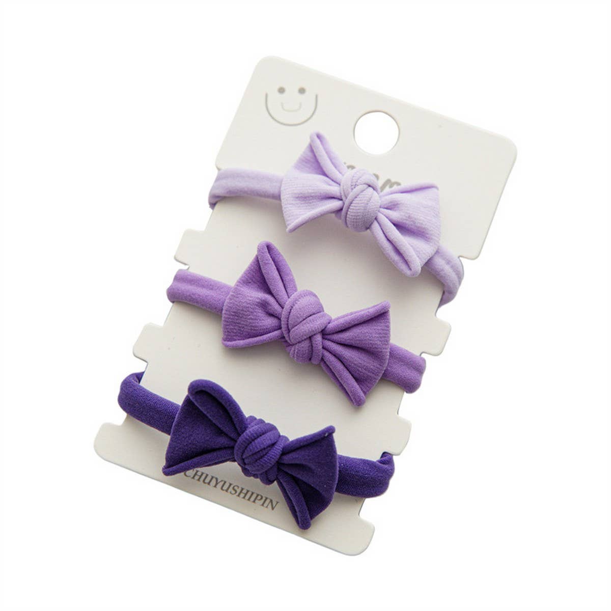 3PCS/CD BUTTERFLY HIGH ELASTICITY NYLON HAIR TIES_CWAHA1110