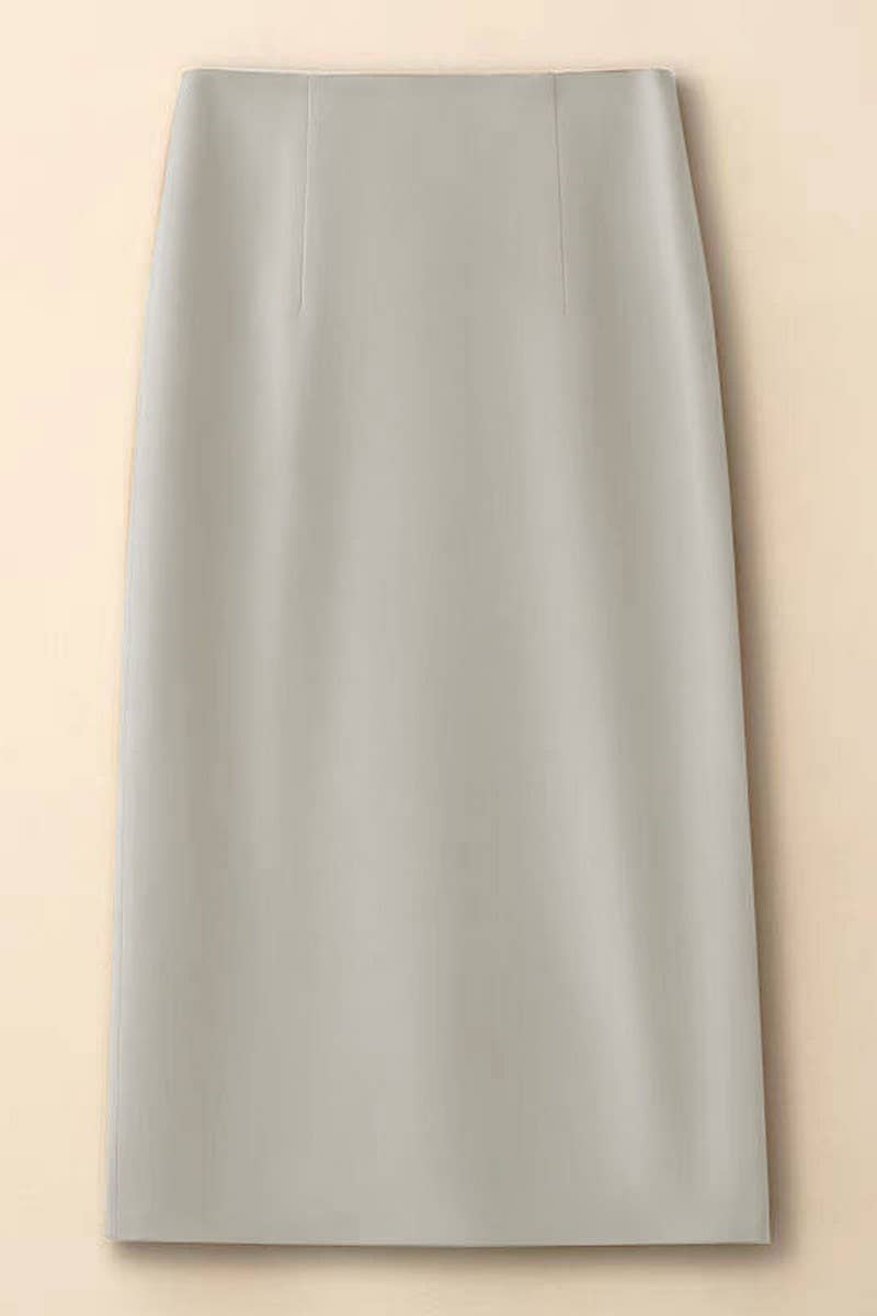 CWBLS00689_SPRING AND AUTUMN SLIT HIGH WAIST A-LINE SKIRT