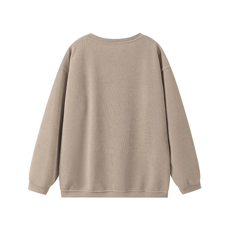 CASUAL DAILY SOLID COLOR ALL ROUND NECK HOODIE