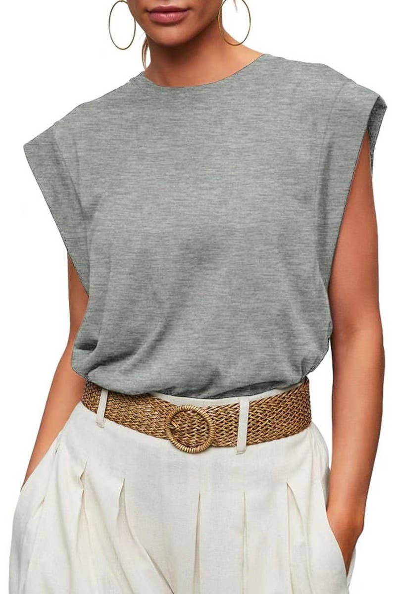 CWTTS1352_SUMMER ROUND NECK LOOSE CASUAL VEST TOP