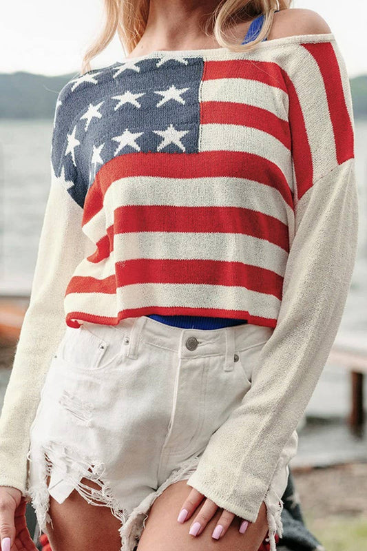 CWOSWL2787_PULLOVER STRIPED COLORBLOCK THIN KNITTED SWEATER